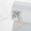 Girls' Titanium Steel Bow Pendant Earrings With Electroplating