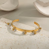Girls Twoball Color Matching Bracelet 304 Stainless Steel Hand Jewelry With 18K Real Gold Electroplated Finish And Geometric Style Waterproof And Environmentally Friendly