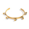 Girls Twoball Color Matching Bracelet 304 Stainless Steel Hand Jewelry With 18K Real Gold Electroplated Finish And Geometric Style Waterproof And Environmentally Friendly
