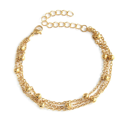 Glam Bell 304 Stainless Steel 18K Gold Plated Bracelets In Bulk