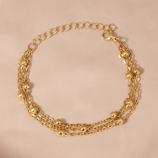 Glam Bell 304 Stainless Steel 18K Gold Plated Bracelets In Bulk