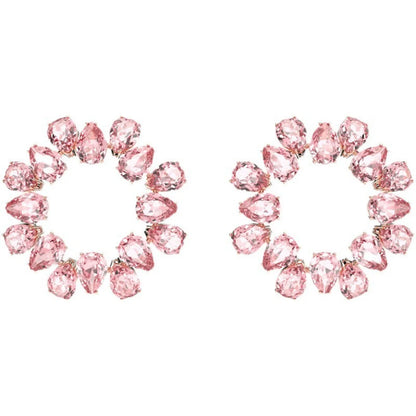 Glam Circle Water Droplets Alloy Inlay Artificial Crystal Women's Earrings