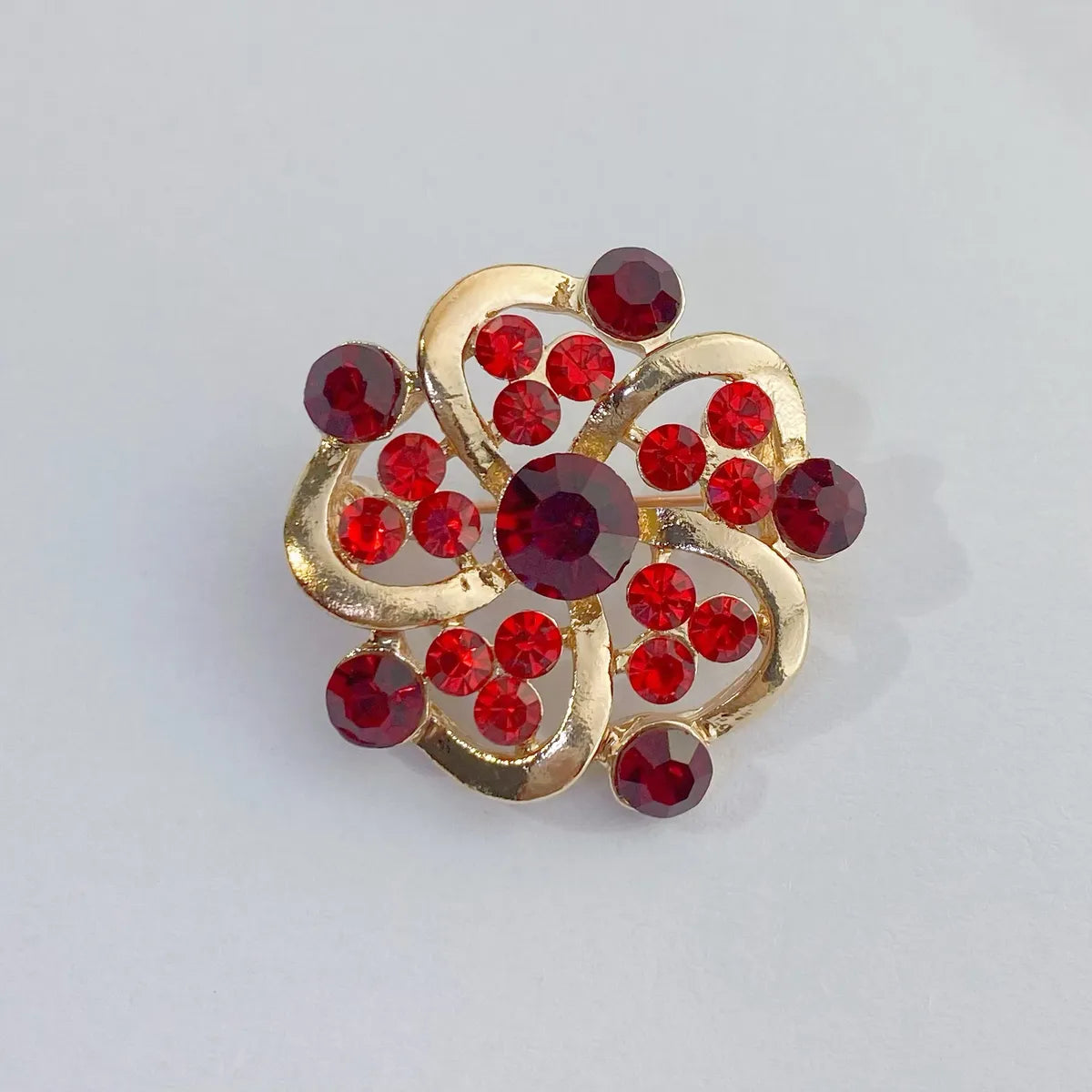 Glam Geometric Alloy Inlay Artificial Pearls Rhinestones Women'S Brooches