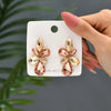 1 Pair Glam Geometric Inlay Copper Alloy Glass Drop Earrings