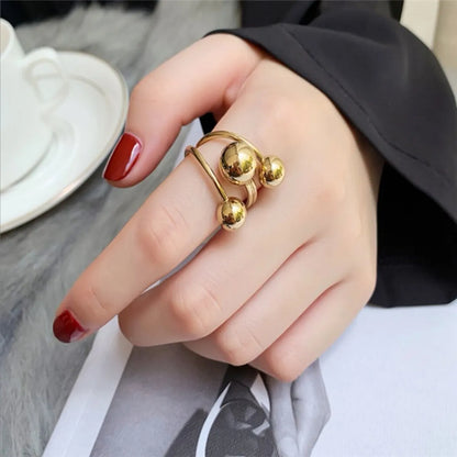 Glam Hip-hop Solid Color Planet Copper Open Rings In Bulk