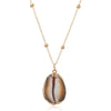 Glam Lady Beach Shell Alloy Gold Plated Women'S Pendant Necklace