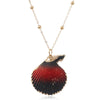 Glam Lady Beach Shell Alloy Gold Plated Women'S Pendant Necklace