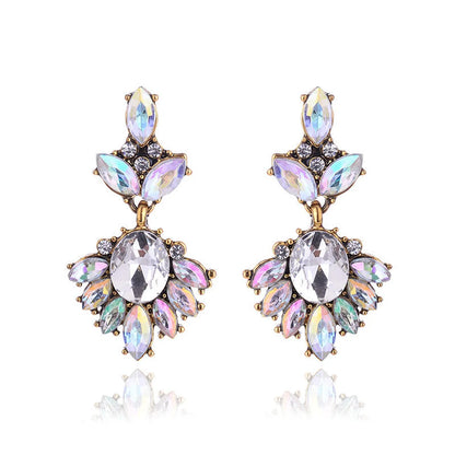 Glam Lady Geometric Alloy Plating Inlay Acrylic Resin Women's Drop Earrings