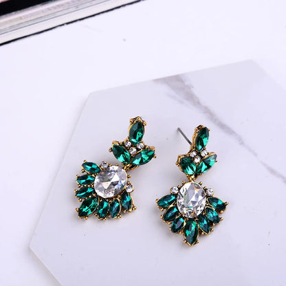 Glam Lady Geometric Alloy Plating Inlay Acrylic Resin Women's Drop Earrings