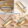 Glam Luxurious Classic Style Geometric 304 Stainless Steel 18K Gold Plated Rhinestones Bangle In Bulk