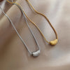 Glam Luxurious Solid Color Pea Titanium Steel Gold Plated Silver Plated Necklace In Bulk