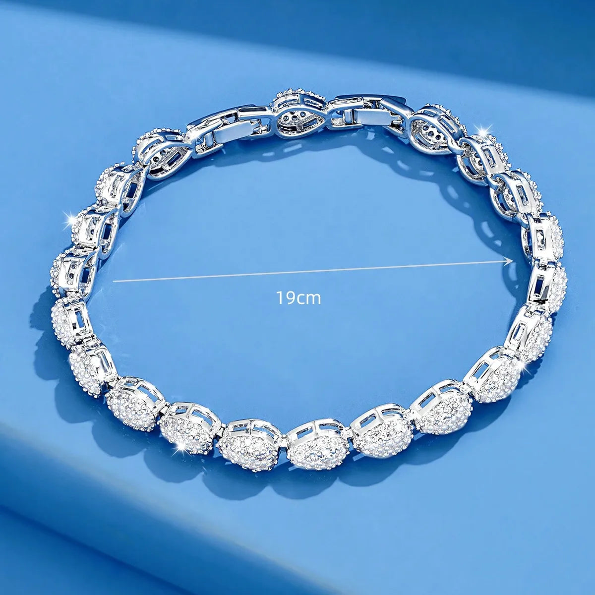 Glam Luxurious Wedding Geometric Brass Plating Inlay Zircon White Gold Plated Bracelets