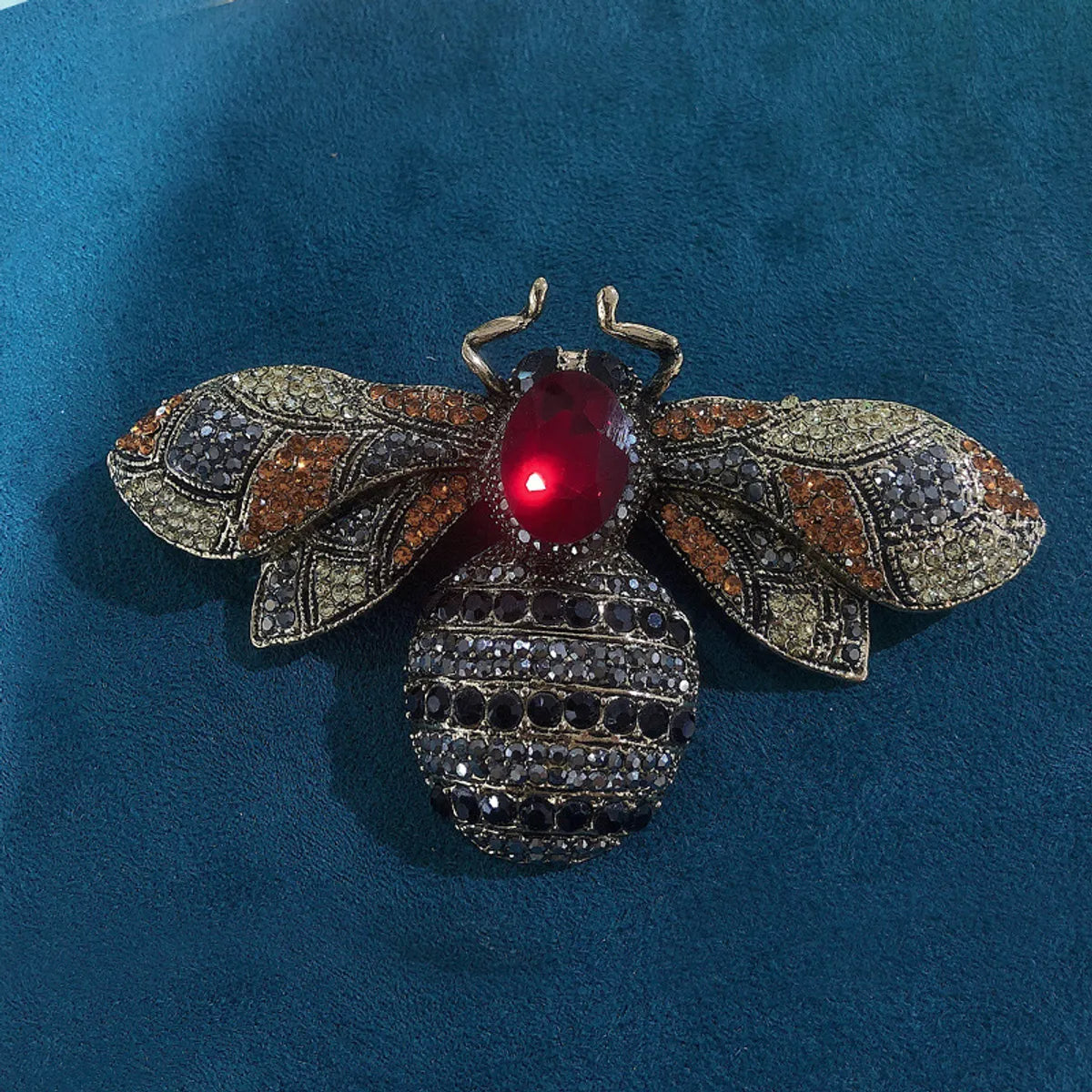 Glam Retro Bee Alloy Plating Inlay Rhinestones Unisex Brooches