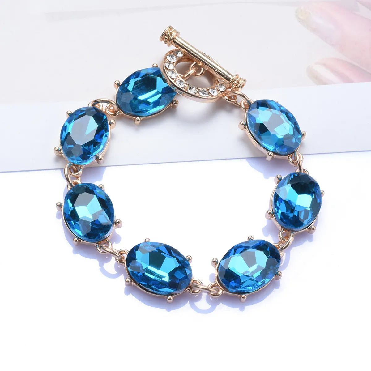 Glam Retro Oval Crystal Rhinestones Alloy Wholesale Bracelets Necklace