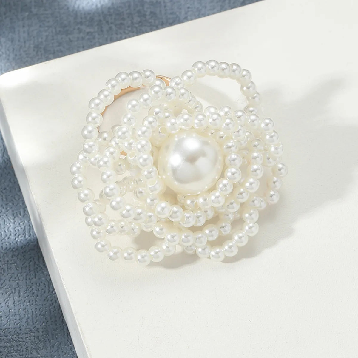 Glam Romantic Flower Imitation Pearl Alloy Women'S Rings