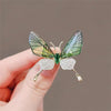 Glam Shiny Butterfly Bird Alloy Plating Inlay Artificial Pearls Rhinestones Unisex Brooches