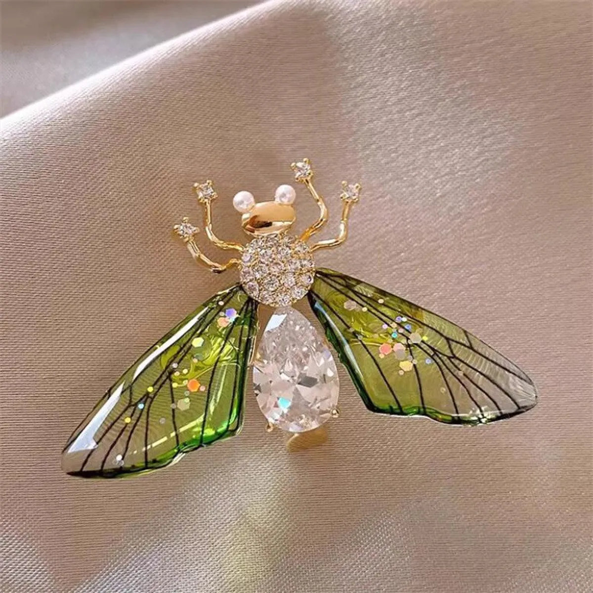 Glam Shiny Butterfly Bird Alloy Plating Inlay Artificial Pearls Rhinestones Unisex Brooches