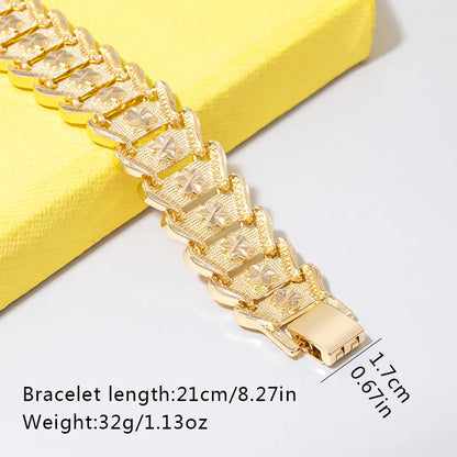 Glam Shiny Solid Color Alloy Buckle Men'S Bracelets