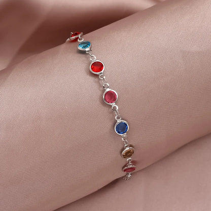 Glam Simple Style Cross Round Oval Stainless Steel Inlay Zircon Bracelets