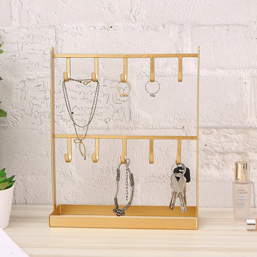 Glam Square Metal Jewelry Rack