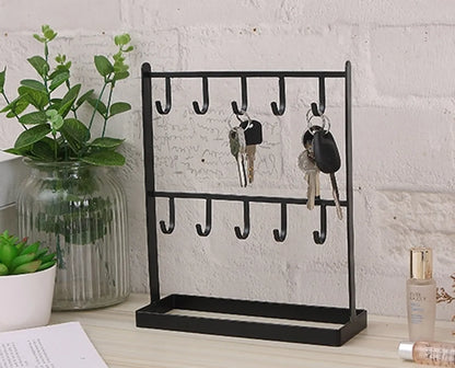 Glam Square Metal Jewelry Rack