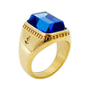 Glam Square Stainless Steel Plating Inlay Zircon Gold Plated Open Rings