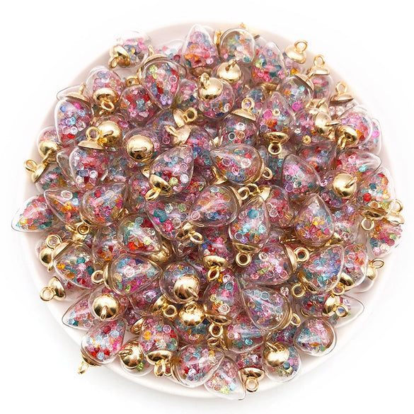 Glass Ball And Fivepointed Star Diy Jewelry Accessories Pendants With Glaze Treatment