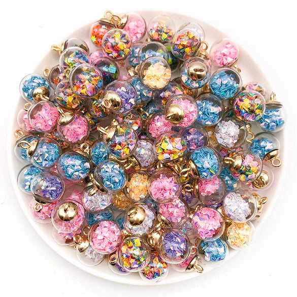 Glass Ball And Fivepointed Star Diy Jewelry Accessories Pendants With Glaze Treatment