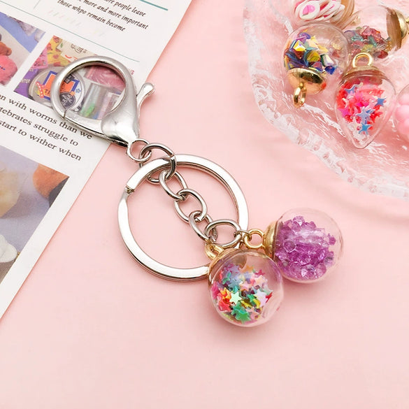 Glass Ball And Fivepointed Star Diy Jewelry Accessories Pendants With Glaze Treatment