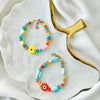Glass Bracelet Geometric Pattern Evil Eye Shell Love Star Starfish Multipendant Electroplating