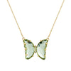 Glass Colored Glaze Butterfly Inlaid Zircon Cross Chain Necklace For Women Ins Style Animal Zodiac