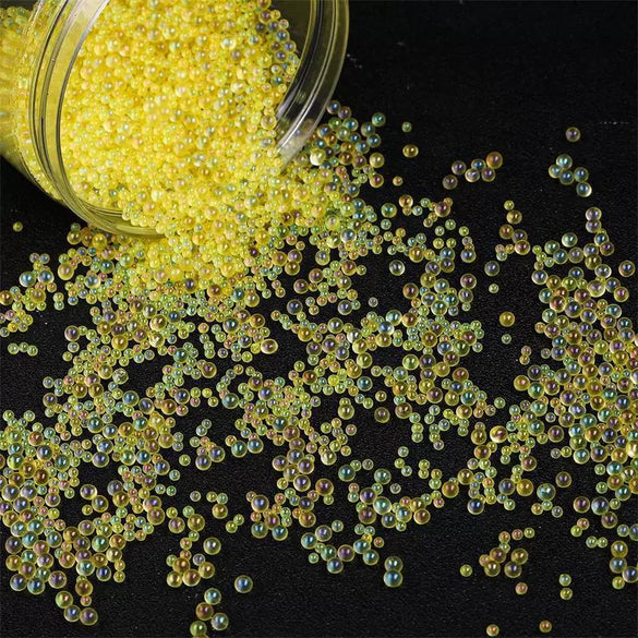 Glass Colored Plating Bubble Beads Mobile Phone Shell Accessories Diy Handmade Material