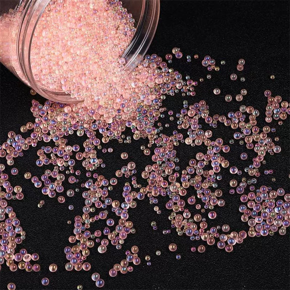 Glass Colored Plating Bubble Beads Mobile Phone Shell Accessories Diy Handmade Material