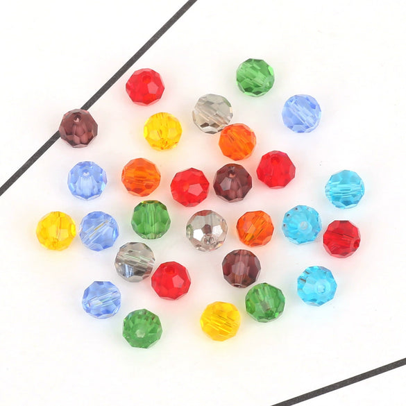 Glass Crystal Ball Beads Handmade Loose Beads For Bracelet Accessories