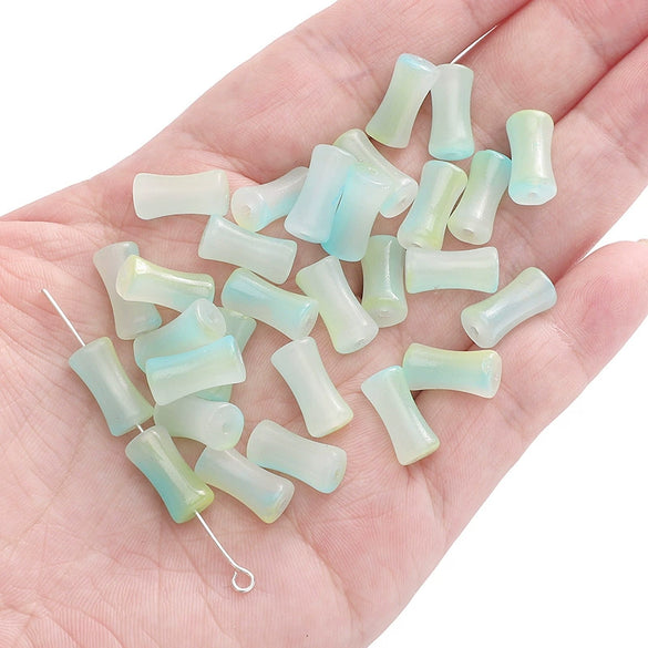 Glass Glaze Bamboo Beads Handmade Jewelry Hair Accessories Bracelet Necklace Material