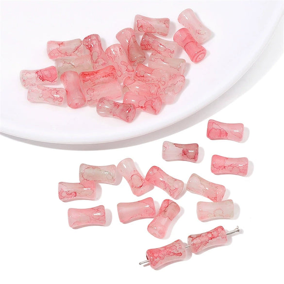 Glass Glaze Bamboo Beads Handmade Jewelry Hair Accessories Bracelet Necklace Material