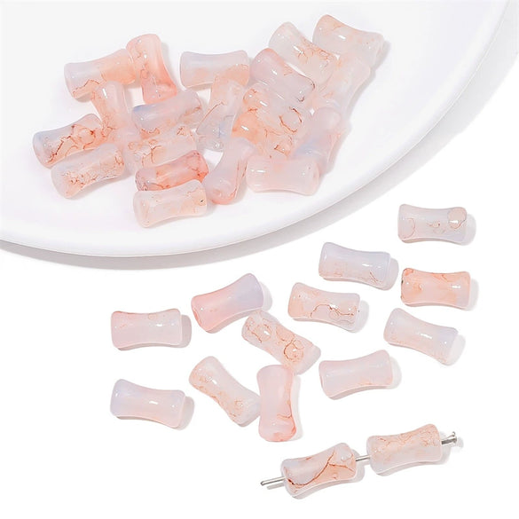 Glass Glaze Bamboo Beads Handmade Jewelry Hair Accessories Bracelet Necklace Material