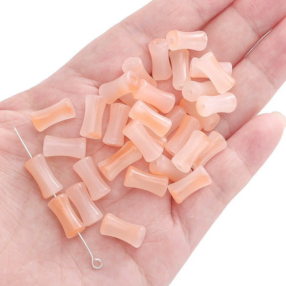 Glass Glaze Bamboo Beads Handmade Jewelry Hair Accessories Bracelet Necklace Material