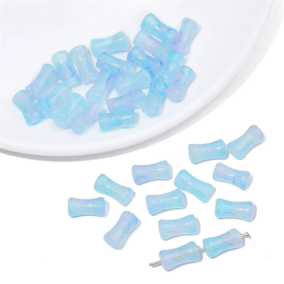 Glass Glaze Bamboo Beads Handmade Jewelry Hair Accessories Bracelet Necklace Material