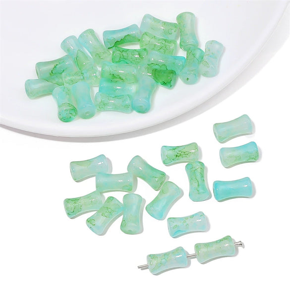 Glass Glaze Bamboo Beads Handmade Jewelry Hair Accessories Bracelet Necklace Material