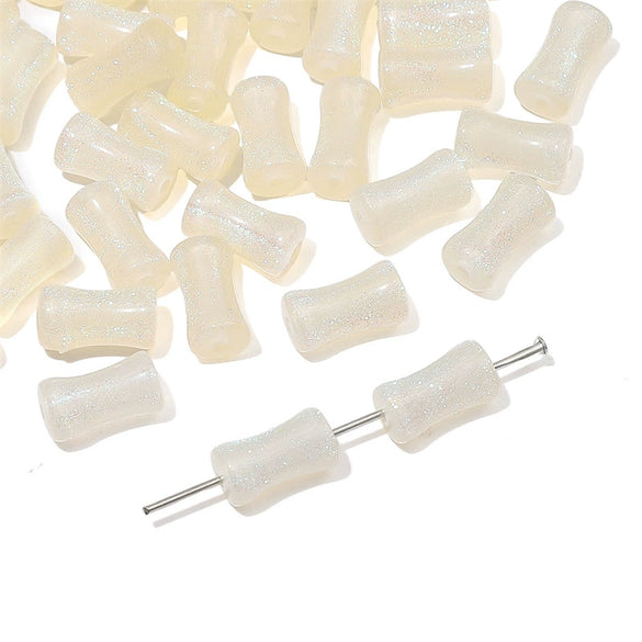 Glass Glaze Bamboo Beads Handmade Jewelry Hair Accessories Bracelet Necklace Material