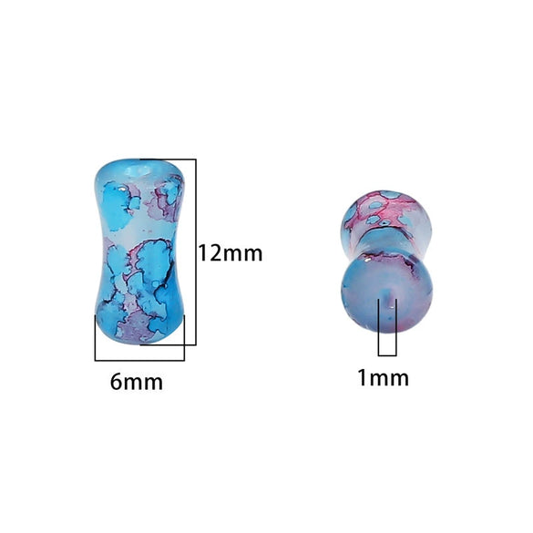 Glass Glaze Bamboo Beads Handmade Jewelry Hair Accessories Bracelet Necklace Material