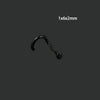 Glass Glaze Cshaped Bending Rod Nose Ring Puncture Nose Ornaments Unisex