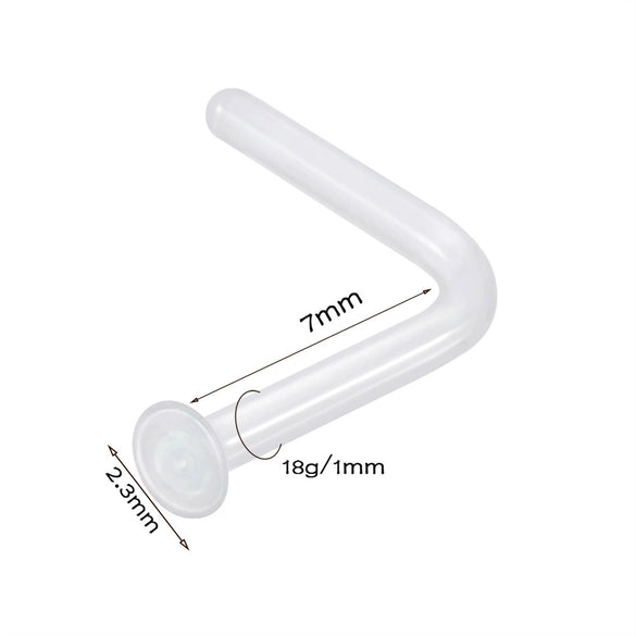 Glass Glaze Cshaped Bending Rod Nose Ring Puncture Nose Ornaments Unisex