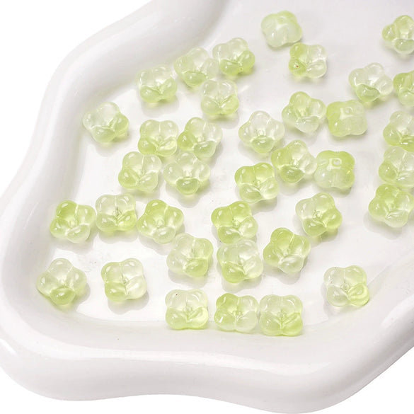 Glass Glaze Gradient Fat Osmanthus Beads Torus Loose Beads Diy Handmade Beaded Material For Bracelet Necklace Accessories