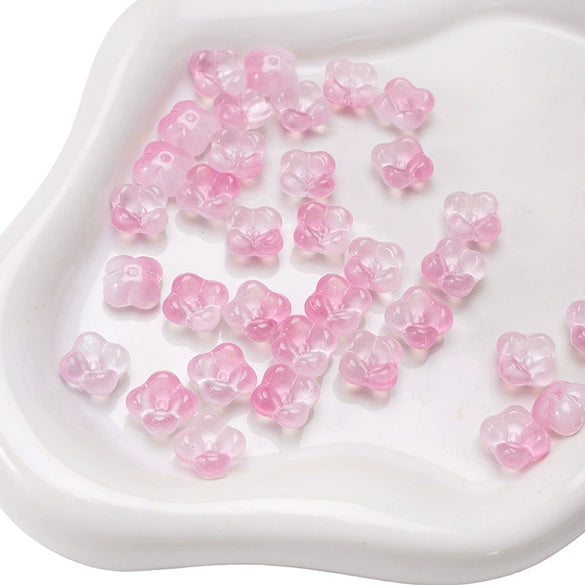 Glass Glaze Gradient Fat Osmanthus Beads Torus Loose Beads Diy Handmade Beaded Material For Bracelet Necklace Accessories