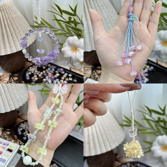 Glass Glaze Gradient Fat Osmanthus Beads Torus Loose Beads Diy Handmade Beaded Material For Bracelet Necklace Accessories