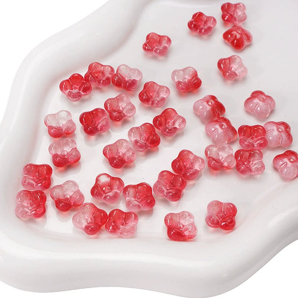 Glass Glaze Gradient Fat Osmanthus Beads Torus Loose Beads Diy Handmade Beaded Material For Bracelet Necklace Accessories