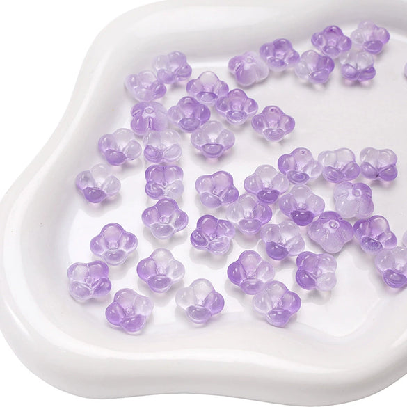 Glass Glaze Gradient Fat Osmanthus Beads Torus Loose Beads Diy Handmade Beaded Material For Bracelet Necklace Accessories