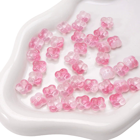 Glass Glaze Gradient Fat Osmanthus Beads Torus Loose Beads Diy Handmade Beaded Material For Bracelet Necklace Accessories